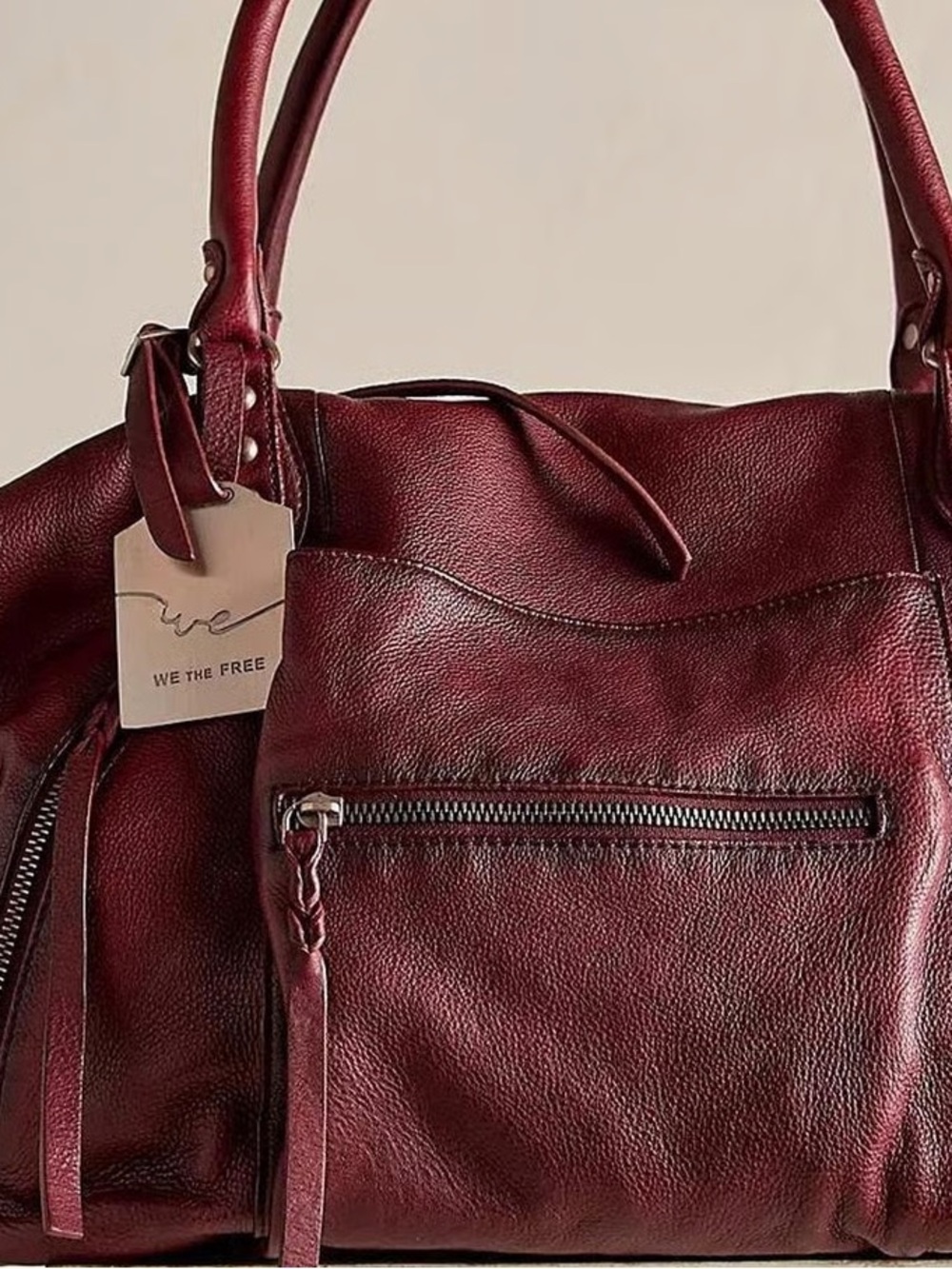 We The Free Emerson Tote in Red Rock/ red/ burgundy